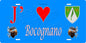 Plaque métal décorative 15 x 30 cm bleu J' ❤️ Bocognano canton du Gravona-Prunelli  Corse du Sud