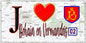 Plaque métal décorative, J' ❤️Bohain en Vermandois, Aisne (02)