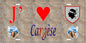 Plaque métal décorative 15 x 30 cm mur antique J' ❤️ Cargèse Canton de Sevi-Sorru-Cinarca Corse du Sud