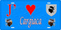 Plaque métal décorative 15 x 30 cm bleu J' ❤️ Cargiaca canton du Sartenais-Valinco  Corse du Sud - Plaquesfrance.com