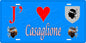 Plaque métal décorative 15 x 30 cm bleu J' ❤️ Casaglione Canton de Sevi-Sorru-Cinarca Corse du Sud