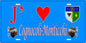 Plaque métal décorative 15 x 30 cm bleu J' ❤️ Cognocoli Monticchi  canton de Taravo-Ornano Corse du Sud