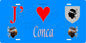 Plaque métal décorative 15 x 30 cm bleu J' ❤️ Conca canton du Bavela  Corse du Sud