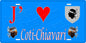 Plaque métal décorative 15 x 30 cm bleu J' ❤️ Coti chiavari  canton de Taravo-Ornano Corse du Sud