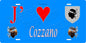 Plaque métal décorative 15 x 30 cm bleu J' ❤️ Cozzano  canton de Taravo-Ornano Corse du Sud