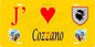 Plaque métal décorative 15 x 30 cm jaune J' ❤️ Cozzano  canton de Taravo-Ornano Corse du Sud