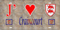 Plaque métal décorative 15 x 30 cm mur antique 57 J' ❤️ Craincourt, canton du Saulnois Moselle 57