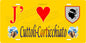 Plaque métal décorative 15 x 30 cm jaune J' ❤️ Cuttoli-Corticchiato canton du Gravona-Prunelli  Corse du Sud