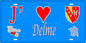 Plaque métal décorative 15 x 30 cm mur bleu carte J' ❤️ Delme, canton du Saulnois Moselle 57