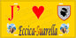 Plaque métal décorative 15 x 30 cm jaune J' ❤️ Eccica-Suarella  canton de Taravo-Ornano Corse du Sud