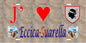 Plaque métal décorative 15 x 30 cm mur antique J' ❤️ Eccica suarella  canton de Taravo-Ornano Corse du Sud
