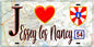 Plaque métal décorative  J' ❤️ Essey-lès-Nancy, Meurthe et Moselle (54)