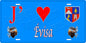 Plaque métal décorative 15 x 30 cm bleu J' ❤️ Evisa Canton de Sevi-Sorru-Cinarca Corse du Sud