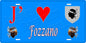 Plaque métal décorative 15 x 30 cm bleu J' ❤️ Fozzano canton du Sartenais-Valinco  Corse du Sud