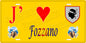 Plaque métal décorative 15 x 30 cm jaune J' ❤️ Fozzano canton du Sartenais-Valinco  Corse du Sud