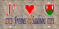 Plaque métal décorative 15 x 30 cm mur antique 57 J' ❤️ Fresne en Saulnois, canton du Saulnois Moselle 57
