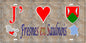 Plaque métal décorative 15 x 30 cm mur antique carte J' ❤️ Fresne en Saulnois, canton du Saulnois Moselle 57