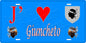 Plaque métal décorative 15 x 30 cm bleu J' ❤️ Giuncheto canton du Sartenais-Valinco  Corse du Sud