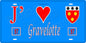 Plaque métal décorative 15 x 30 cm fond bleu 57 J'❤️ Gravelotte, Moselle 57