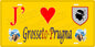 Plaque métal décorative 15 x 30 cm jaune J' ❤️ Grosseto-Prugna  canton de Taravo-Ornano Corse du Sud