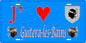 Plaque métal décorative 15 x 30 cm bleu J' ❤️ Guitera les Bains  canton de Taravo-Ornano Corse du Sud