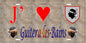 Plaque métal décorative 15 x 30 cm mur antique J' ❤️ Guitera les Bains  canton de Taravo-Ornano Corse du Sud