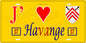 Plaque métal décorative 15x30 cm fond jaune J' ❤️Havange 57