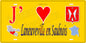 Plaque métal décorative 15 x 30 cm fond jaune carte J' ❤️Laneuveville en Saulnois, canton du Saulnois Moselle 57