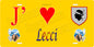 Plaque métal décorative 15 x 30 cm jaune J' ❤️ Lecci canton du Bavela  Corse du Sud
