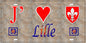 Plaque métal décorative 15 x 30 cm mur antique 59 J' ❤️ Lille, Nord 59