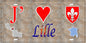 Plaque métal décorative 15 x 30 cm mur antique carte J' ❤️ Lille, Nord 59