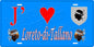 Plaque métal décorative 15 x 30 cm bleu J' ❤️ Loreto di Tallano canton du Sartenais-Valinco  Corse du Sud