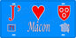 Plaque métal décorative  J' ❤️ Mâcon, Saône et Loire fond bleu 71