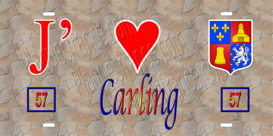 Plaque métal décorative 15 x 30 cm fond mur antique 57 J' ❤️ Carling, canton Saint-Avold Moselle 57