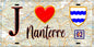 Plaque métal décorative  J' ❤️ Nanterre, Hauts de Seine (92)