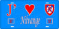Plaque métal décorative 15 x 30 cm fond bleu 57 J' ❤️ Nilvange, canton de Algrange Moselle 57