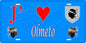 Plaque métal décorative 15 x 30 cm bleu J' ❤️ Olmeto canton du Sartenais-Valinco  Corse du Sud