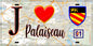 Plaque métal décorative  J' ❤️ Palaiseau, Essonne (91)