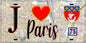 Plaque métal décorative  J' ❤️ Paris-Clignancourt, (75)