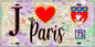 Plaque métal décorative  J' ❤️ Paris-Panthéon, (75)
