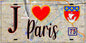 Plaque métal décorative  J' ❤️ Paris-La Goutte d'Or, (75)