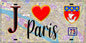 Plaque métal décorative  J' ❤️ Paris : Métro Châtelet