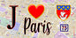 Plaque métal décorative  J' ❤️ Paris :  Métro Etienne Marcel