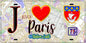 Plaque métal décorative  J' ❤️ Paris : Métro Station Gaîté