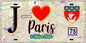 Plaque métal décorative  J' ❤️ Paris : Métro Station Kléber