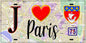 Plaque métal décorative  J' ❤️ Paris : Métro Montparnasse