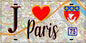 Plaque métal décorative  J' ❤️ Paris : Métro Porte d'Ivry