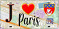 Plaque métal décorative  J' ❤️ Paris : Métro Porte d'Orléans