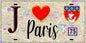 Plaque métal décorative  J' ❤️ Paris : Métro Réaumur Sébastopol