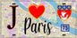 Plaque métal décorative  J' ❤️ Paris : Métro Saint Michel